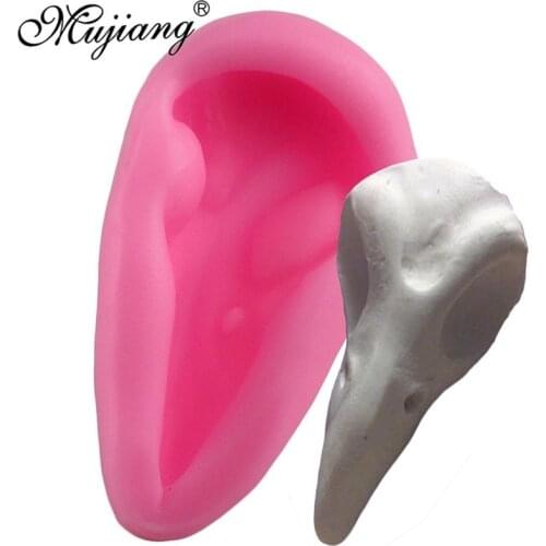 3D Raven Head Skull Silicone Chocolate Molds Halloween Fondant Cake Decorating Tools DIY Cookie Baking Polymer Clay Candy Mould