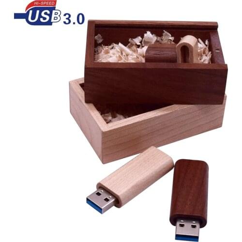 USB 3.0 Custom LOGO Wooden Personal LOGO Pendrive 4GB 16GB 32GB 64GB Usb Flash Drive U Disk Memory Stick Wedding Gift pen drive