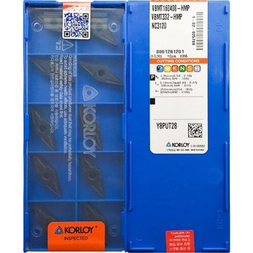 VBMT160408-HMP NC3120 100% KORLOY Original carbide insert with the best quality 10pcs/lot free shipping