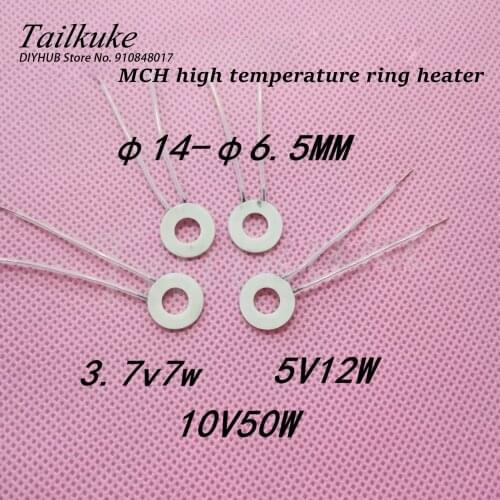 Ring High Temperature Ceramic Heating Plate Alumina Ceramic Heating Plate 14-6.5MM 3.7V 10V 12V
