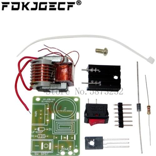 15KV High Frequency DC High Voltage Arc Ignition Generator Inverter Boost Step Up 18650 DIY Kit U Core Transformer Suite 3.7V