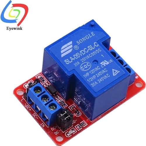 1 Channel 30A relay module 5V 12V 24V with optocoupler isolation, support high and low level trigger high power