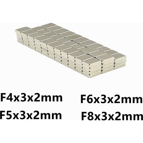10 50 100PCS/LOT Magnet 4*3*2 5*3*2 6*3*2 8*3*2 N35 NdFeB MAGNET 4x3x2 5x3x2 6x3x2 8x3x2 Neodymium Magnets