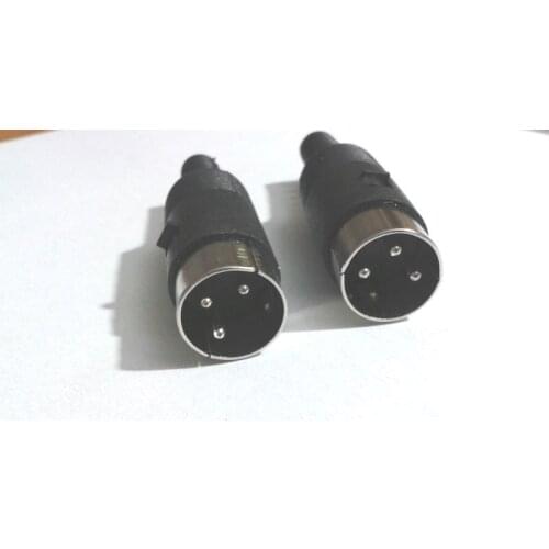 200 pcs 3 Pin DIN male Plug Cable Connector with Plastic Handle New