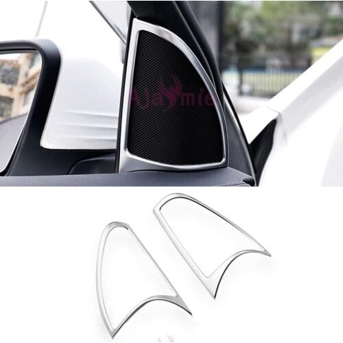 2016 2017 Interior Front Door Tri-angel Audio Overlay Cover Chrome Car Styling For Mercedes Benz GLC 300 260 Accessories