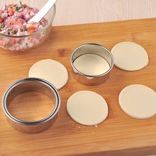 3Pcs Stainless Steel Dumplings Cutter Dough Cutting Mould Cookie Pastry Maker Kitchen Gadgets Portable Dough Press Tool