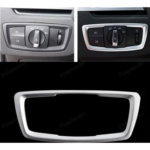 Interior accessory For BMW X1 F48 2016 2017 Headlight switch frame cover trim decoration ABS chrome Car styling