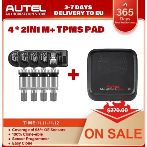 Autel MX-Sensor 433 MHz 315MHz Universal Programmable TPMS Sensor Specially Built In Tire Pressure Sensor Work with TPMS PAD