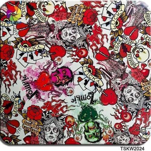 Free shipping 0.5m width 2m/10m length Cartoon Design PVA film Water Soluble Film Aquaprint Film Hydrographic Movies WDF2024