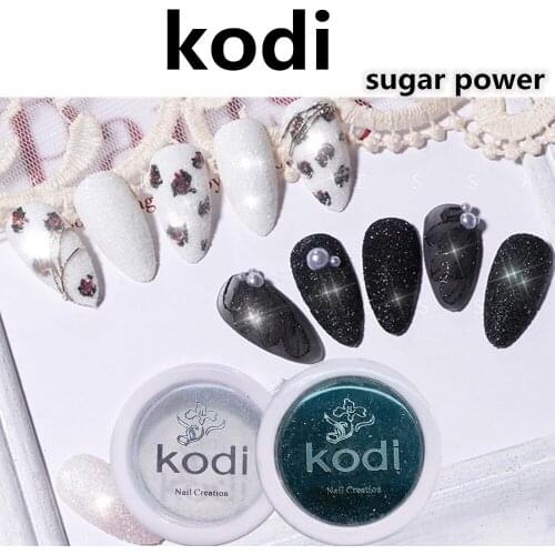 Kodi Shining Sugar Nail Glitter Candy Powder Sugar Coating Effect Powder Pigment Coloful Glitter Nail Art Decoration Accessories
