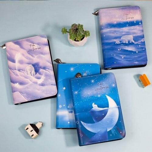 Creativity Zipper DIY Night Vision Notebook Sketchbook Diary Calendar Journal Work Book Planner School Supplies Stationery