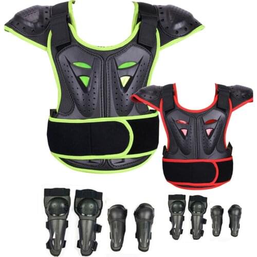 Childrens motorcycle BMX equipment cross-country bike body armor Vest Shock Resistant race Knee Elbow armor