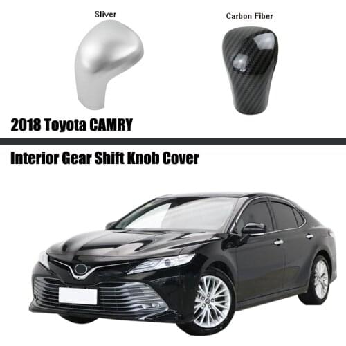 For Toyota CAMRY 2018 2019 2020 2021 Carbon Fiber Car Interior Gear Shift Knob Head Cover Trim AT Model Car Accessories