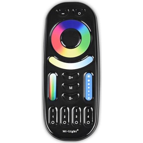FUT092-B Black 4 Zone RGB+CCT Remote Controller for RGB+CCT LED Strip