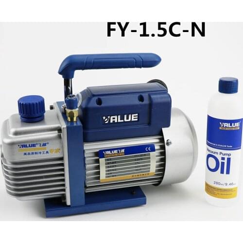 FY-1C-N/FY-1.5C-N single stage vacuum pump 1/1.5L liter Air conditioning repair kit air bleed pump R410 Fluorine suction pump