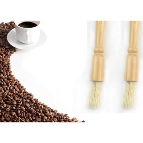 Coffee Grinder Cleaning Brush Wood Handle&Natural Bristles Dusting Tool