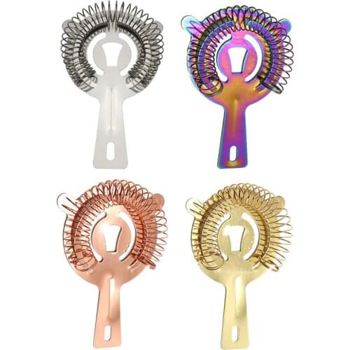 Sunfili Cocktail Shaker Ice Strainer Bar Accessories Stainless Steel Ice Filter Barware Bar Tools