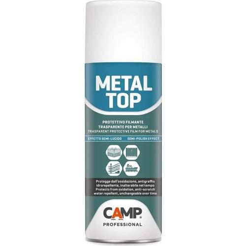 Camp METAL TOP, transparent protective spray for METAL, Anti-scratch, water repellent, unalterable in time, resistant to rag