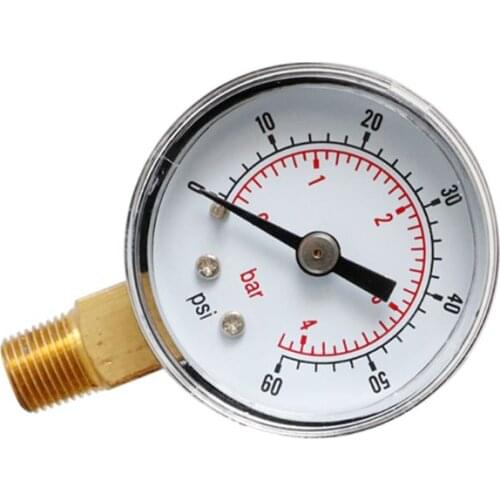 Pressure Gauge 40mm Dial 1/8" BSPT Vertical 15,30,60.100,160 200, 300 PSI & Bar C90A
