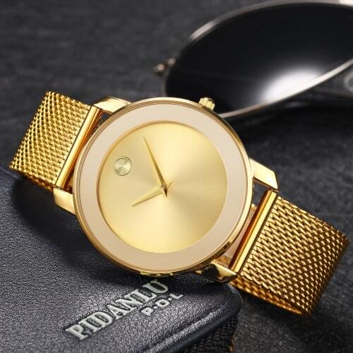 MISS FOX Mens Ultra Thin Fashion Classic Simple Leisure Waterproof Watch Steel Ribbon Stainless Steel Quartz Watch