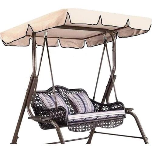 Swing Canopy Top Cover Replacement Canopy Garden Outdoor Porch Balance Cover 55X47X7 Inches Beige