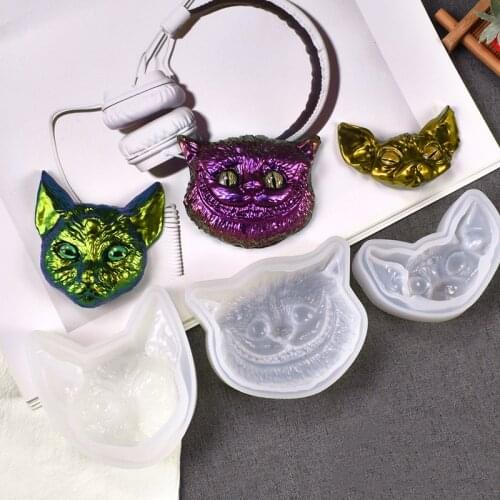 New Cheshire Cat Silicone Mold Necklace Pendant Resin Jewelry Making Mould DIY Craft Resin Molds Fondant Chocolate Candy Mould