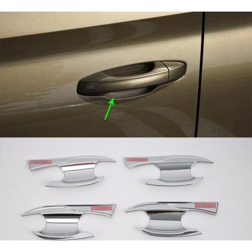 OUBOLUN ABS chrome exterior car accessories door handle bowl cover high quality For 2017 SKODA KODIAQ