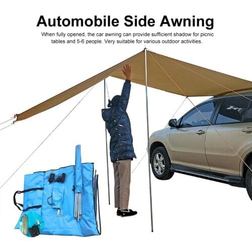 5-6 Persons SUV MPV Ourdoor Car Tent Waterproof Auto Awning Trailer Beach Sunshade Self-driving Travel Camping Equipment