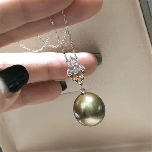 1PCS S925 Sterling Silver Pearl Tray Charm Connector Bail Pendant Clasp DIY Necklace Jewelry Making Accessories