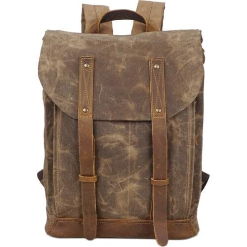 Nesitu Big Size Vintage Khaki Grey Army Green Canvas Men Backpacks Women Backpack 14'' Laptop Men Travel Bags #M5162