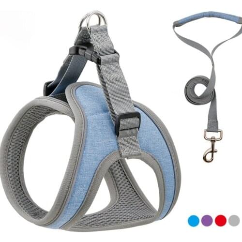 Dog Chest Strap Vest Explosion Proof Outdoor Reflective Dog Harness and Leash Set for Small Medium Dog Cat Accessoires