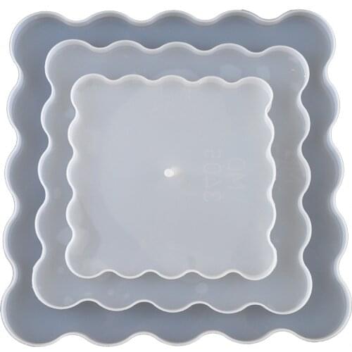 Three Layers Fruit Tray Mould DIY Dish Snacks Dish Crystal Epoxy Mold Irregular Crystal Resin Candy Dish Mold Kitchen Plates