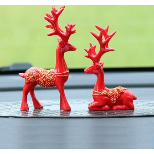 Table Decoration & Accessories Garden Decoration Miniature Elk Figurine Garden Decor Car Ornament Souvenirs 2pcs/lot