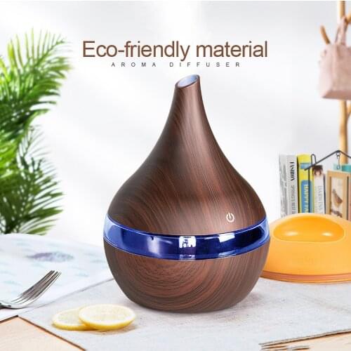 300ml USB Electric Aroma air diffuser wood Ultrasonic air humidifier Essential oil Aromatherapy cool mist maker for home spa