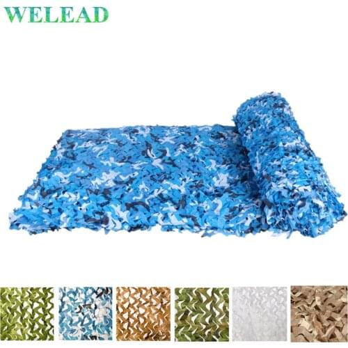 WELEAD 2x5 Reinforced Camouflage Net Concealment Mesh Hide Garden Outdoor Awnings Car Shade Hunting Army Camo Net Pergola Voile