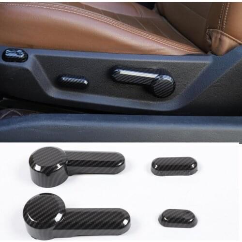YCCPAUTO 4Pcs/Set Car Styling ABS Electric Seat Adjustment Switch Decorative Cover For Ford Mustang 2010-2014