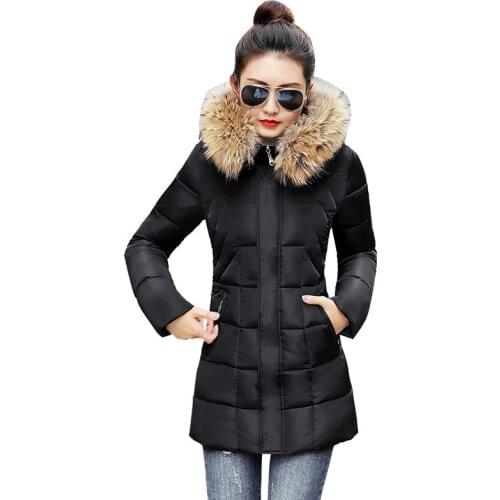 Winter Pattern Long Fund Cotton-padded Clothes Ma'am Korean Heavy Seta Lead Removable Even Hat Down Cotton Woman Loose Coat