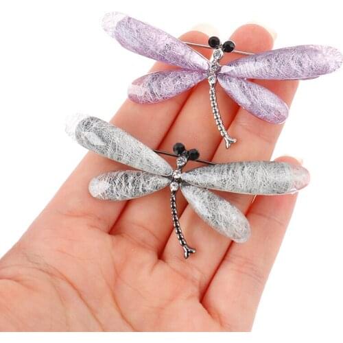 1PC New Colorful Fashion Dragonfly Brooches Women Insect Weddings Office Brooch Pins Jewelry Accessories Decoration For Ladies