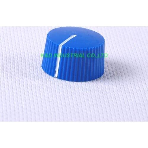 10pcs Colorful Rotary Vintage Control Plastic Blue Knob 21x12mm for 6.35mm Shaft Guitar
