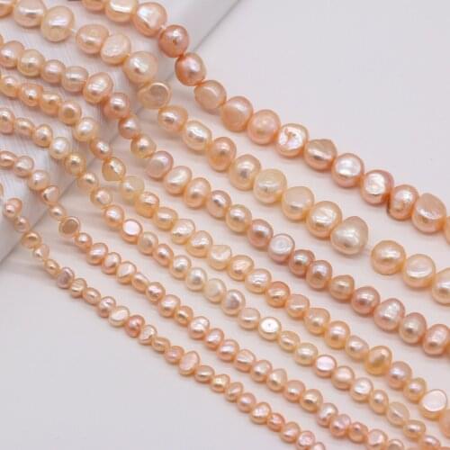 100% Natural Freshwater Pearl Baroque Pink Beaded for Jewelry Making Irregular Beads DIY Bracelet Necklace Accessories