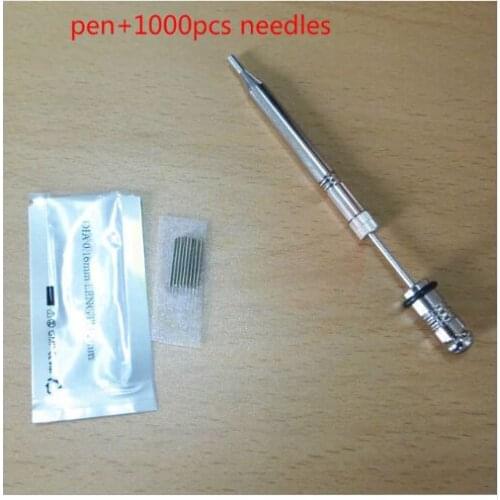 1000 pcs 0.16*7mm disposable sterile beauty massage needles / 1pcs acupuncture needle locator Push needle Device Choose free