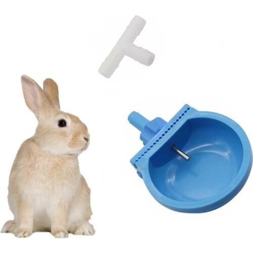 2 Pcs Blue Rabbit Automatic Drinking Water Bowl Hamster Small Pet Drinker Animal Feeding Watering Supplies