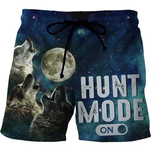 2020 New summer Beach Loose Sport Shorts Men Cool wolf Animal Printed 3d Short Pants Hot Sale Sweatpants Have belt
