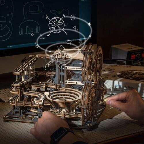 294 Pcs Marble Night City Diy 3D Wooden Model Building Block Kits Assembly Toy Gift for Children Adult Robotime Rokr