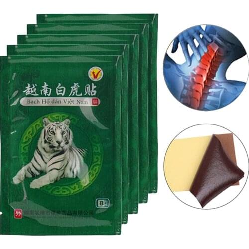 32pcs White Tiger Balm Plaster Soothing Muscles Medicated Plasters Body Neck Massager Relief Patch Arthritis Capsicum Plaster
