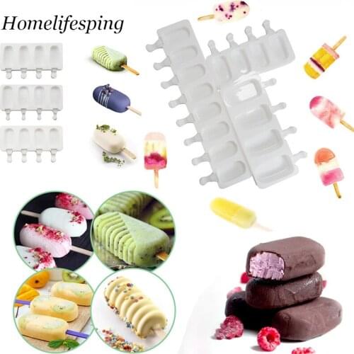 4pcs Ice Cream Molds Silicone Popsicle Mold Freeze Ice Cream Maker DIY Dessert Mould Form For Popsicle Mould Cakesicle Mold Too