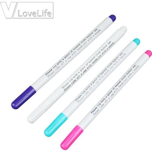 4pcs Patchwork Sewing Accessories Needlework Water Erasable Pens Fabric Markers Soluble Cross Stitch Chalk Tools Grommet Ink DIY