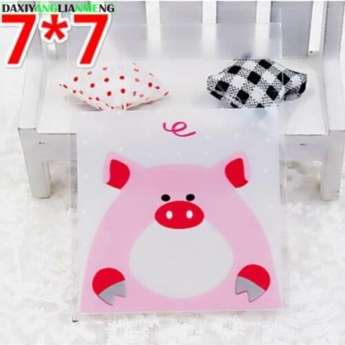 ALL1 Square 7x7cm Baking package of biscuits cakes cookies snack food packaging bags OPP self adhasive bag 500pcs/lot