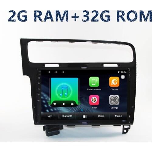 1din 10'' Touch screen HD autoradio Android Car Multimedia Player for volkswagen golf 7 with navigation radio BT WIFI FM Map