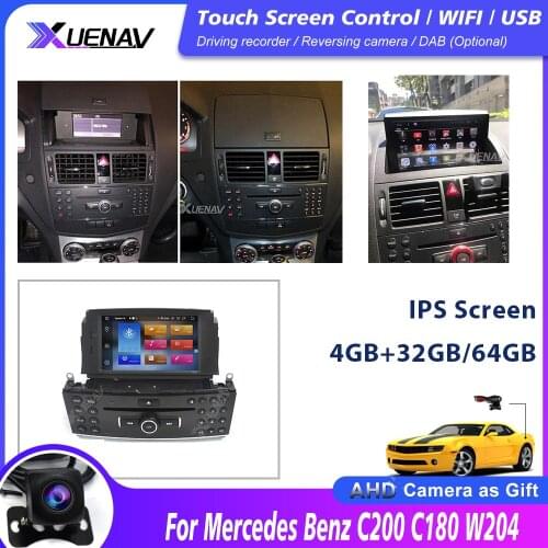 2 Din Android Car Radio Style Car Audio GPS Navi For Mercedes Benz C200 C180 W204 2007 2008 2009 2010 Multimedia player